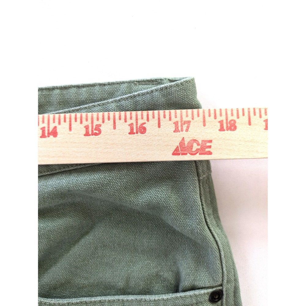 Empyre Loose Fit Skate Pants Sage Green Canvas Double Knee Workwear Mens 32 - Picture 6 of 7